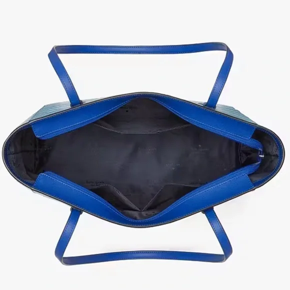 Kate Spade Schuyler Wave Stripe Medium Tote With Fish Charm $359 - Picture 4 of 8